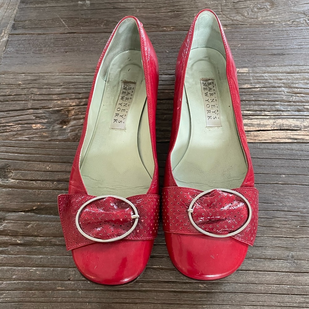 Barney’s New York Red Patent Leather Flats